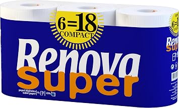 Renova Toilet Paper Super White Triple 6 Rolls of Paper
