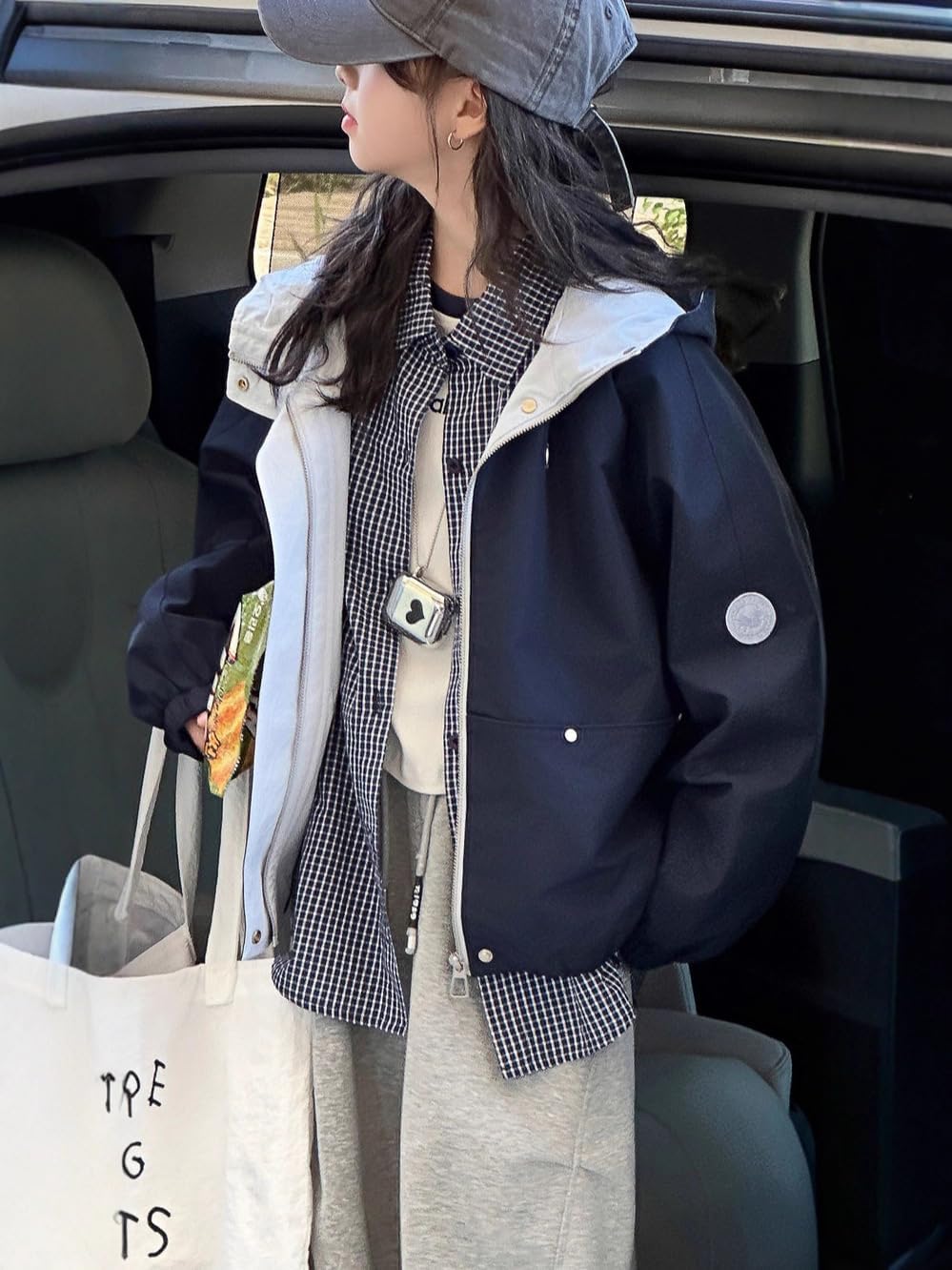 [KOSIKINI] キッズ パーカー 女の子 ジャケット 春 秋 コート ガールズ アウター 子供 フード付きトレーナー 冬 スウ