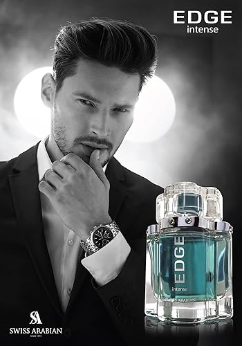 Miniatura 4 de Swiss Arabian EDGE Intense  Productos de lujo de Dubai  Fragancia personal EDP en aerosol de larga duración y adictiva  Un aroma seductor y