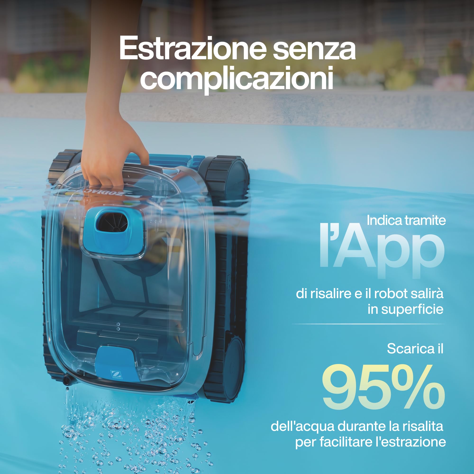 Zodiac CNX 40 iQ. Robot Pulitore di Fondo con Cavo. App. Piscine fino a 72 m²
