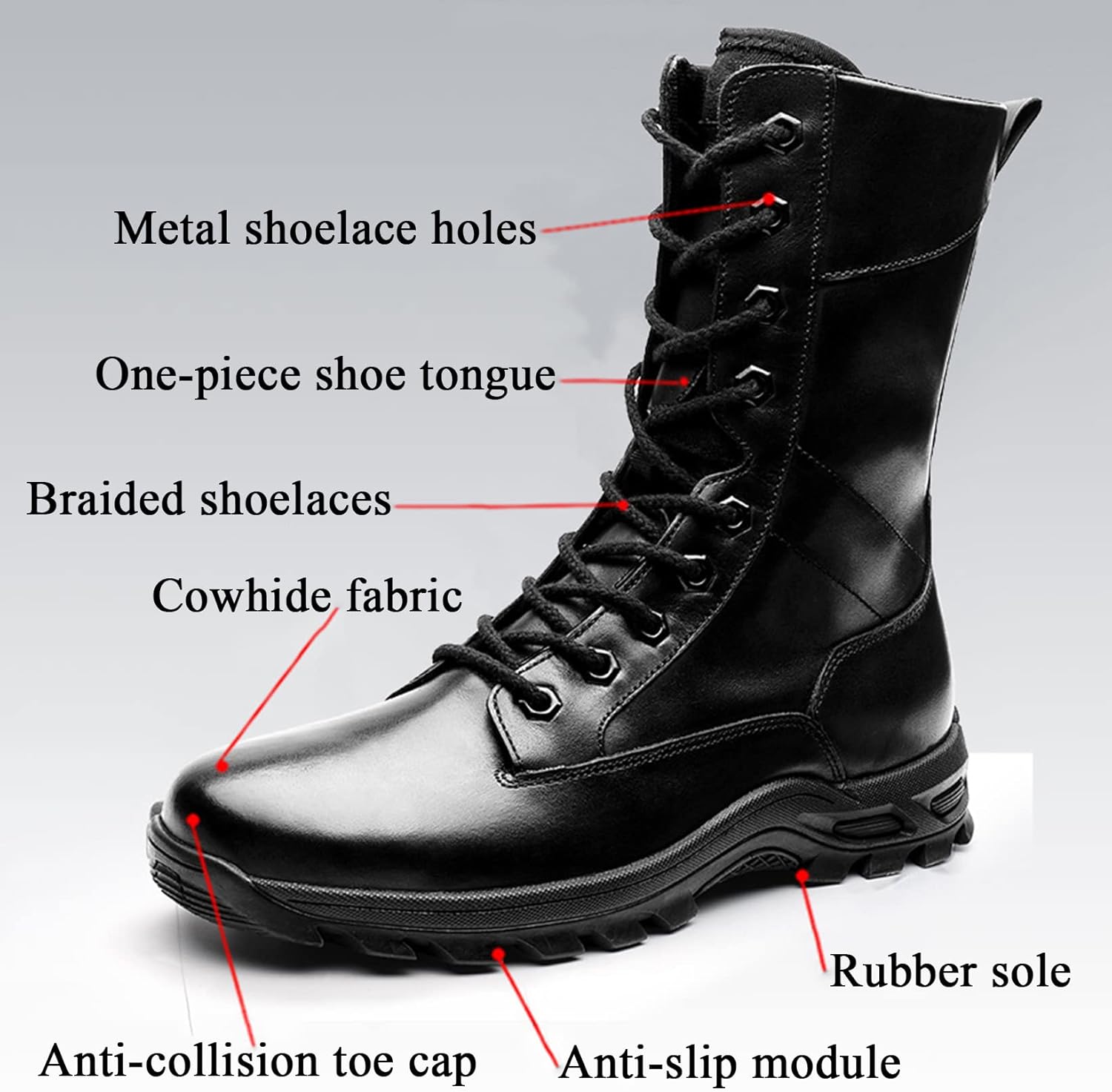 Amazon Com Lijiping Mens Large Size Tactical Boots High Top Combat Boots Outdoor Warm Non Slip Snow Boots Black 40eu Everything Else