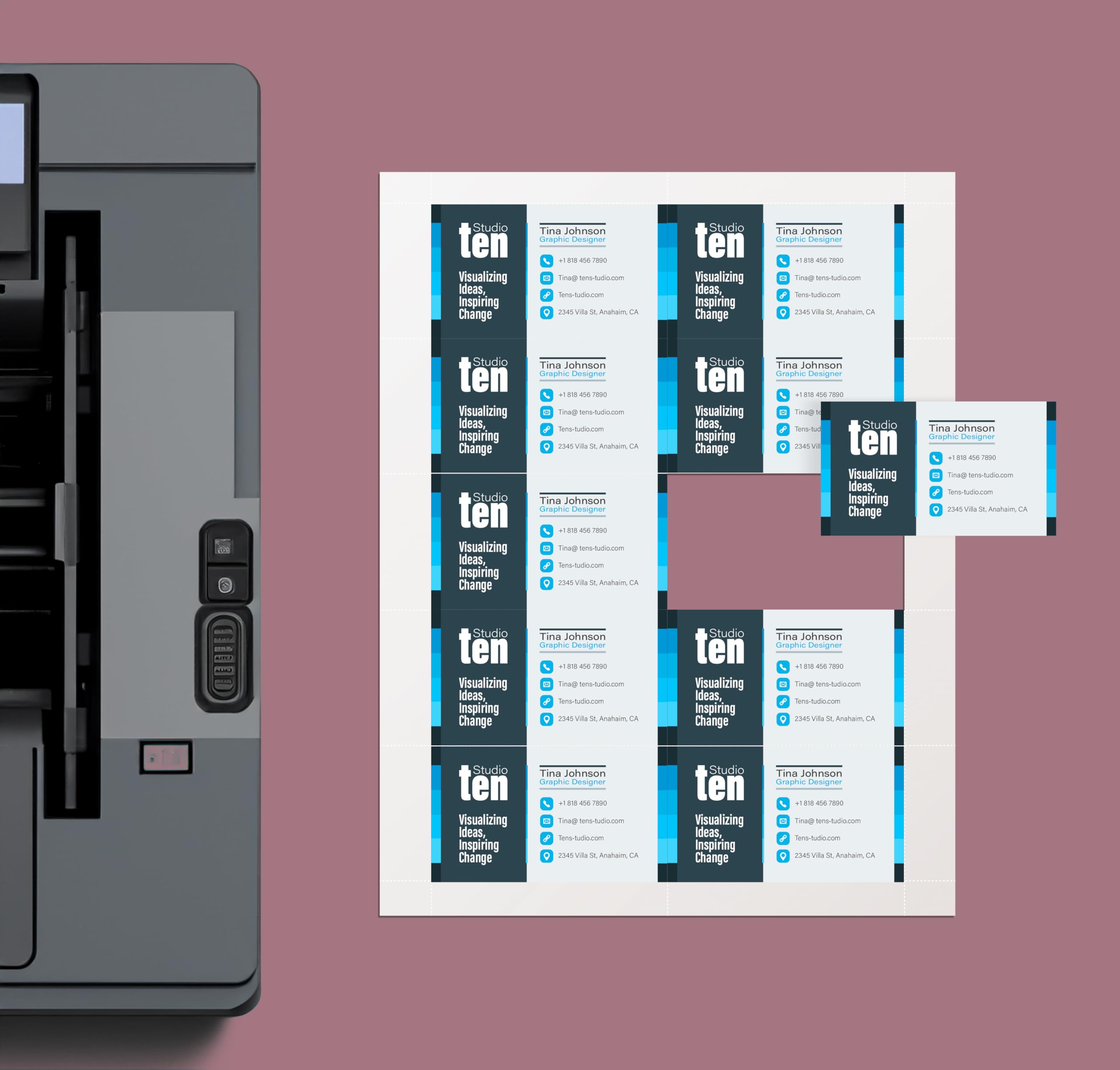 Better Office Products (200-CT) - Tarjetas de visita imprimibles, papel premium, 2 x 3.5 pulgadas, 10 tarjetas por hoja (8.5 x 11 pulgadas), blanco mate, fácil alimentación para impresoras de