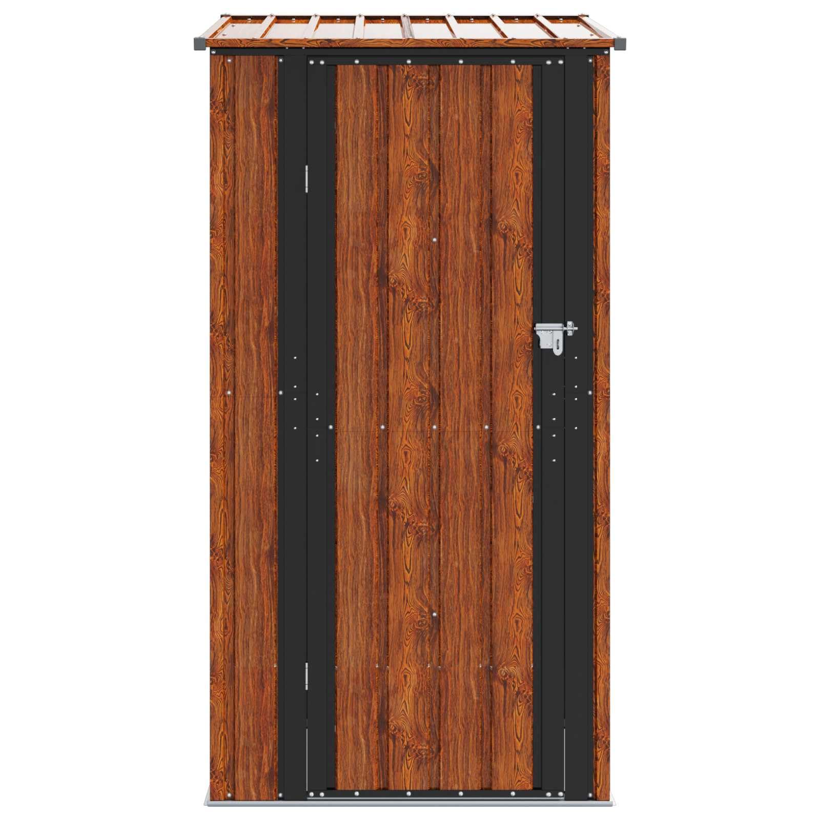 Garderoba ogrodowa metalowa brązowa 103 x 86 x 200 cm