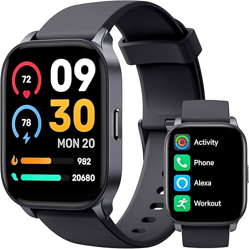 TOOBUR Reloj inteligente para hombres y mujeres, responderhacer llamadas, Alexa integrado, rastreador de fitness, ritmo cardíaco, monitor de sueño,