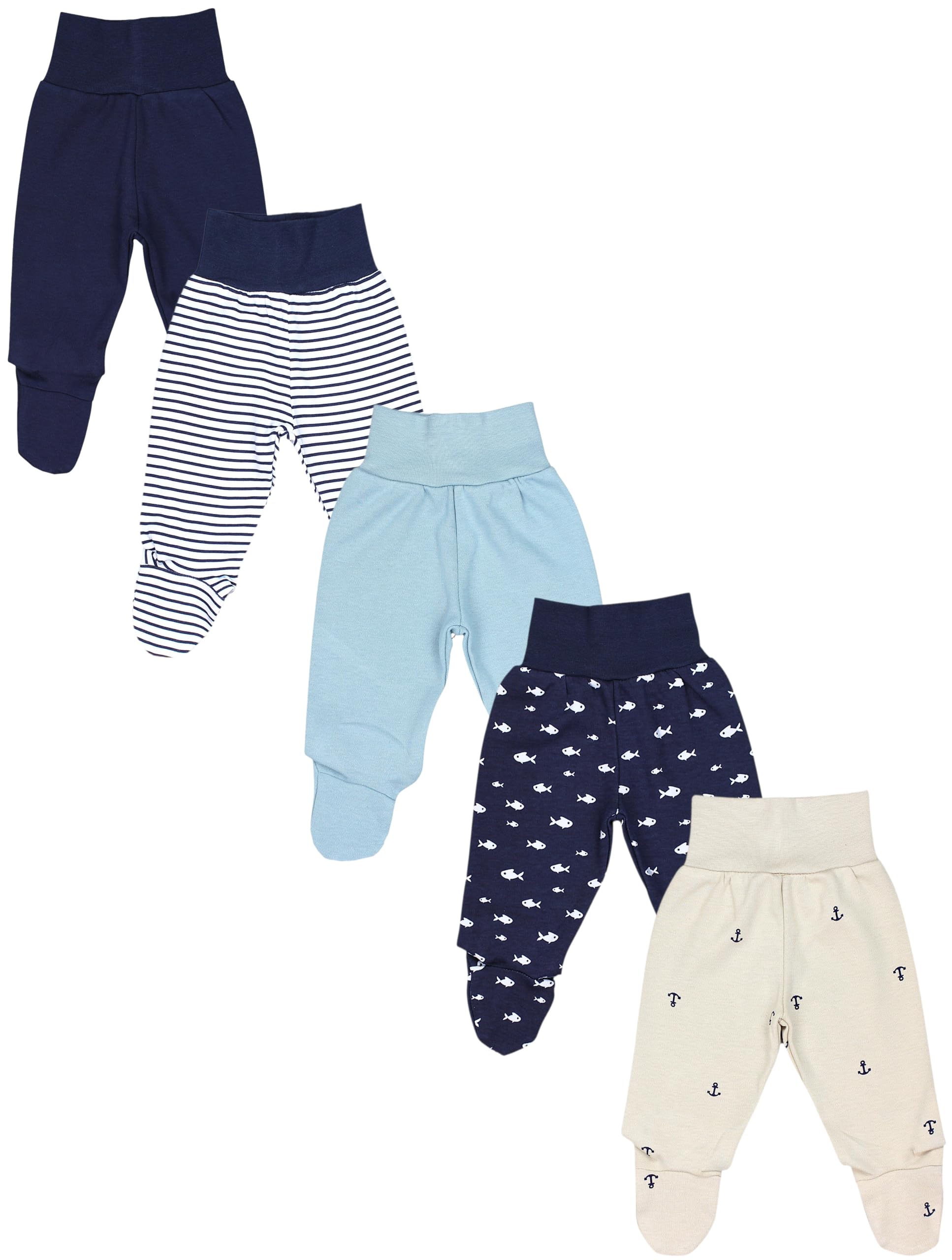 TupTam Pantalons avec Pieds pour Bébé Lot de 5