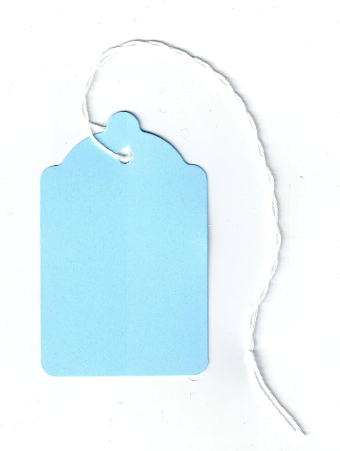 Merchandise Tag, Light Blue #8 (2-7/8" x 1-3/4"), Pre-Strung - Box of 1,000 Tags