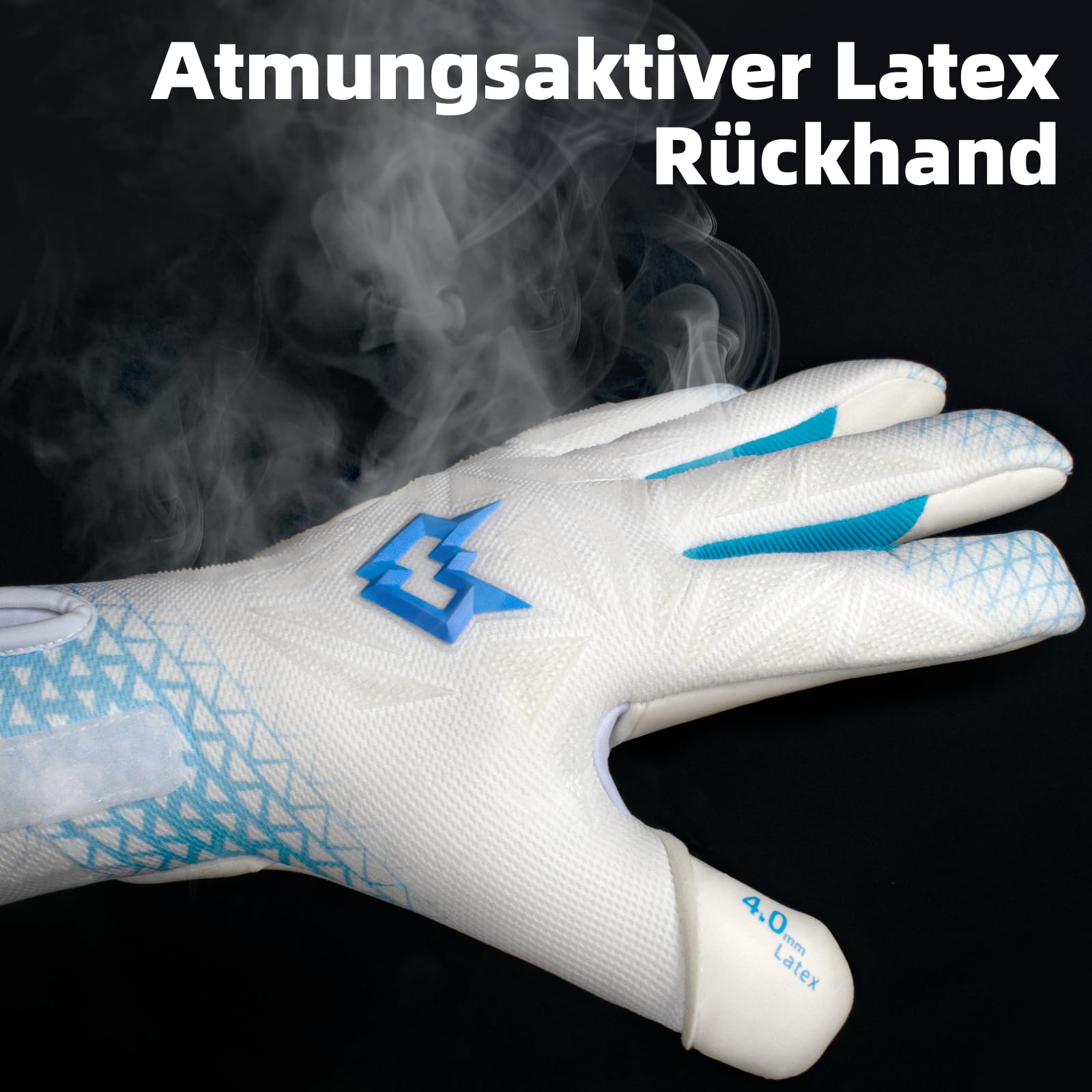WVVOU Torwarthandschuhe Herren Und Kinder, Atmungsaktiv Fußballhandschuhe, Größe 6–10, 8–15+ Jahre, 4+3 mm Sticky Latex, Starker Grip
