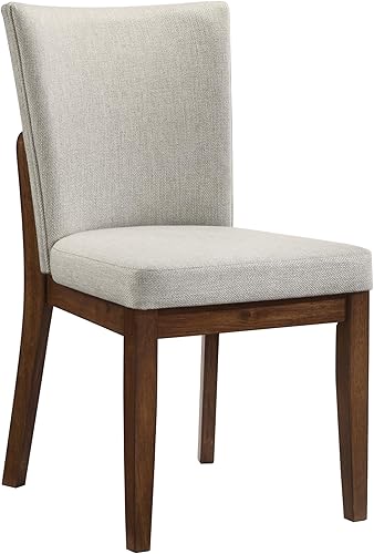 Miniatura 4 de Juego de 2 sillas de comedor de madera curvadas modernas de mediados de siglo con asiento y respaldo tapizados, juego de 2 para cocina, comedor,