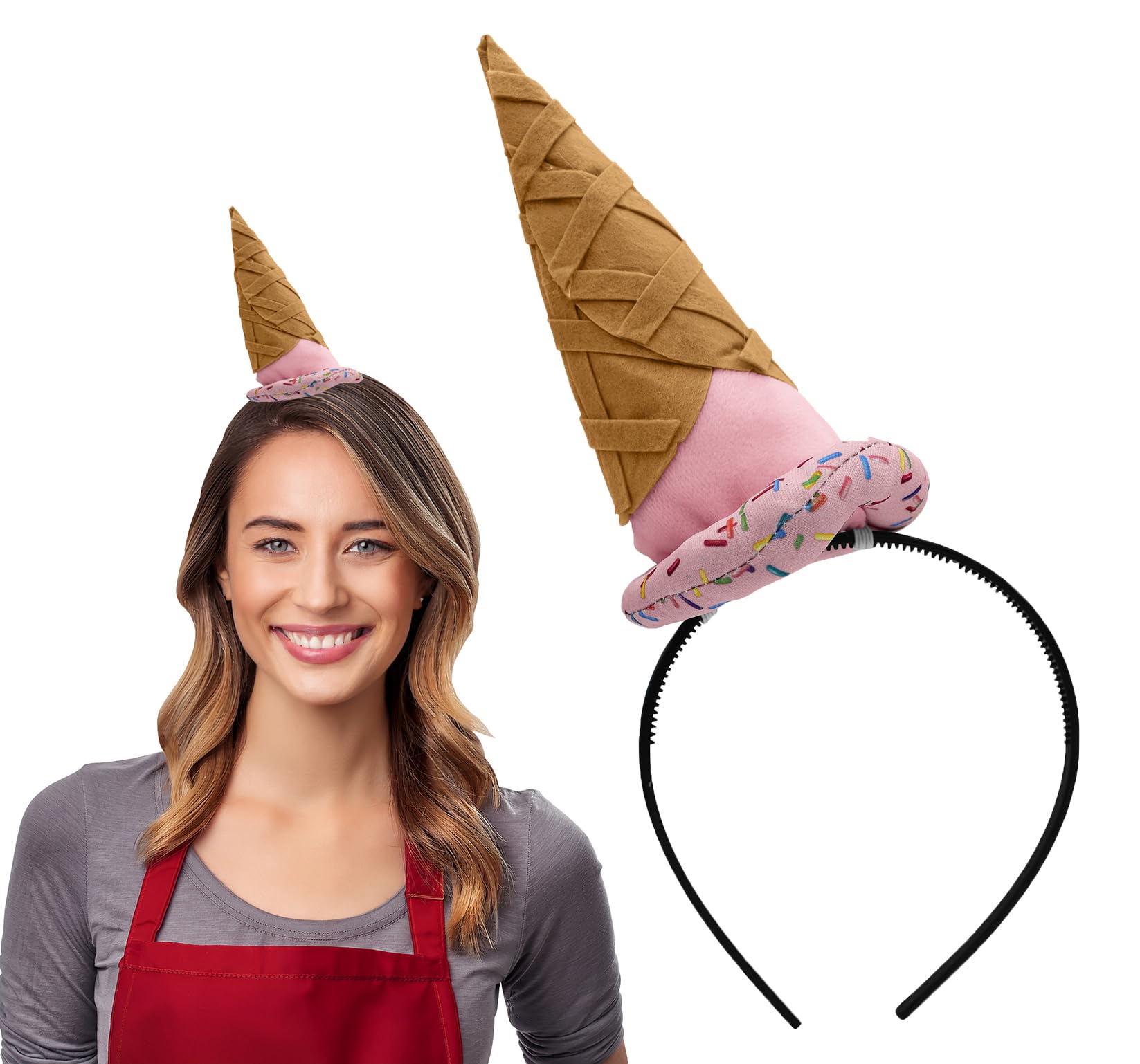 Nicky Bigs NoveltiesMini Food Hat Headband Crazy Funny Silly Party Hats Vendor Costume Attire Accessory Headband for Adults