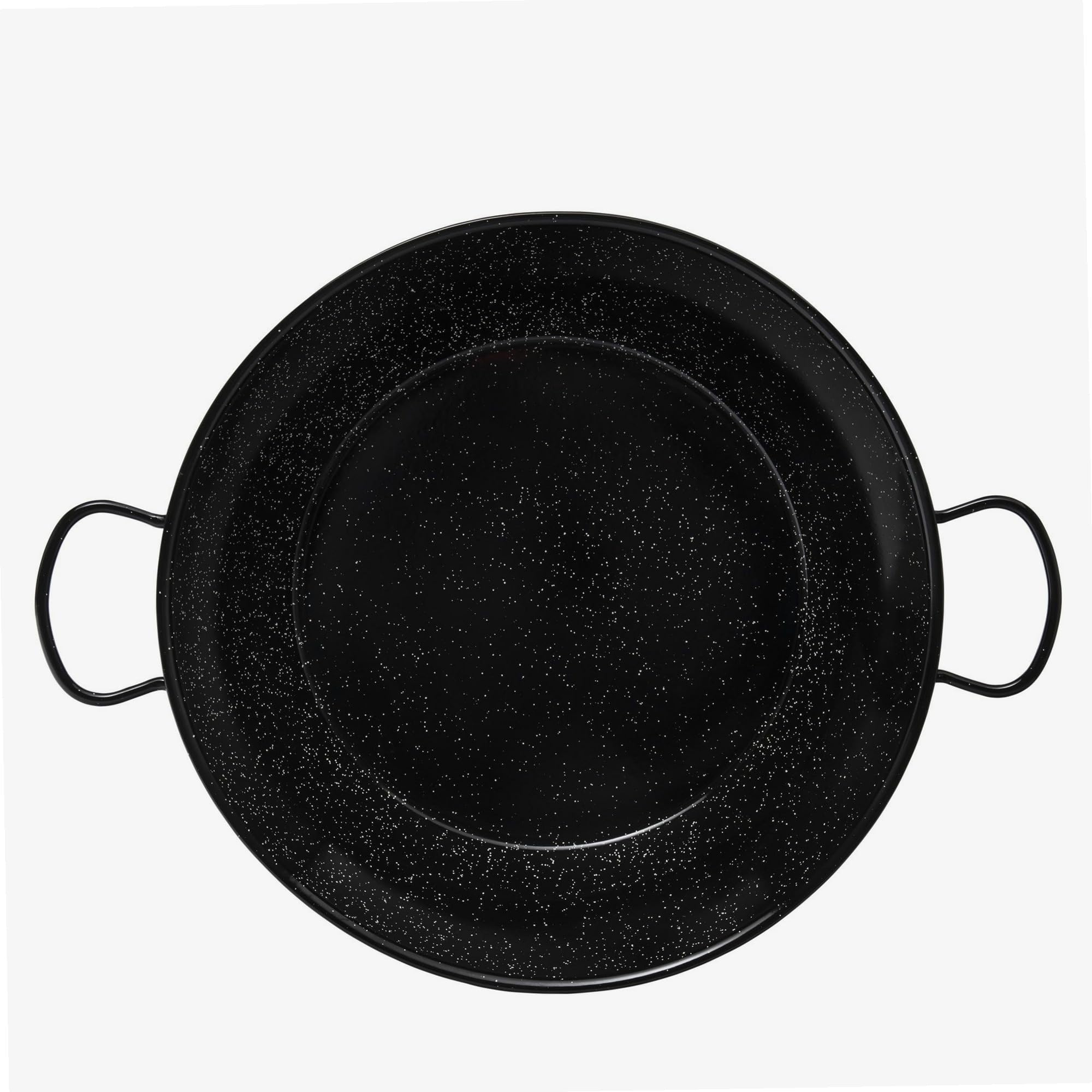 VAELLO - Plat à Paella Haut en Métal Émaillé - Plat de Cuisson Résistant, Accessoire Cuisine Extérieure Facile à Nettoyer - Poêle à Paella à 2 Poignées, Ø 60 cm