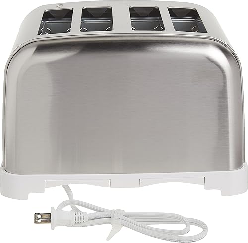 Miniatura 3 de Cuisinart CPT-180WP1 - Tostadora clásica de metal de 4 rebanadas, color blanco/acero inoxidable