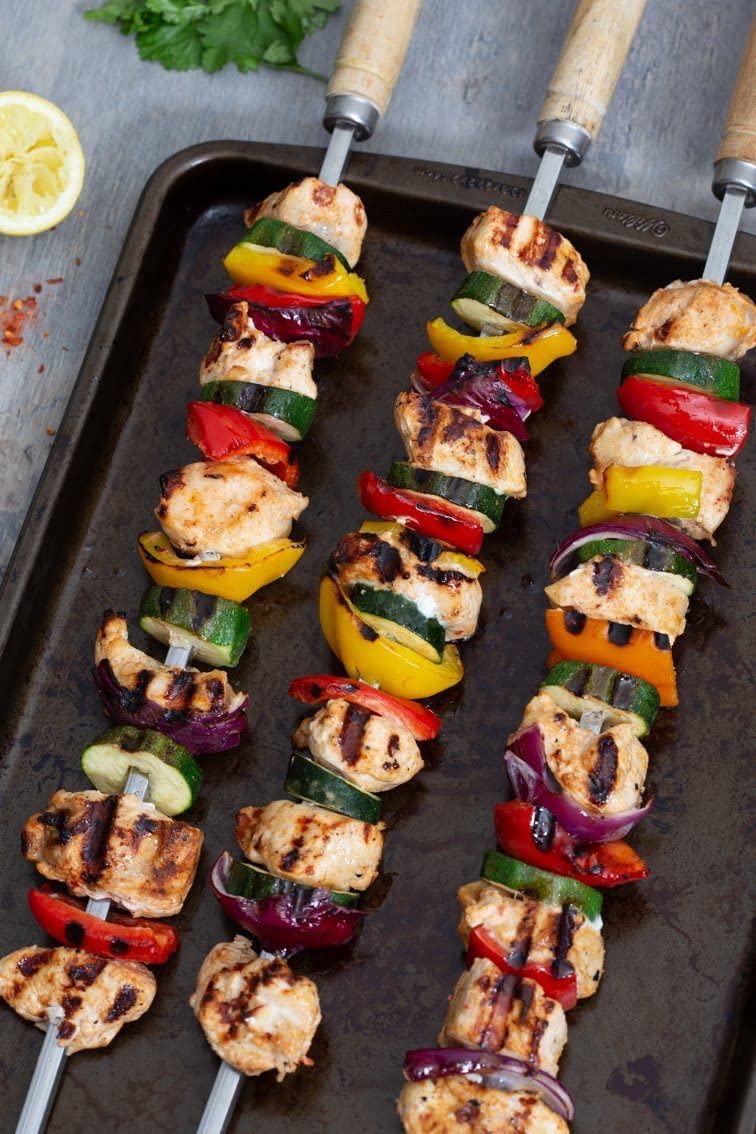 GTS Steel Grill Skewers - Chicken Tandoor & More -4