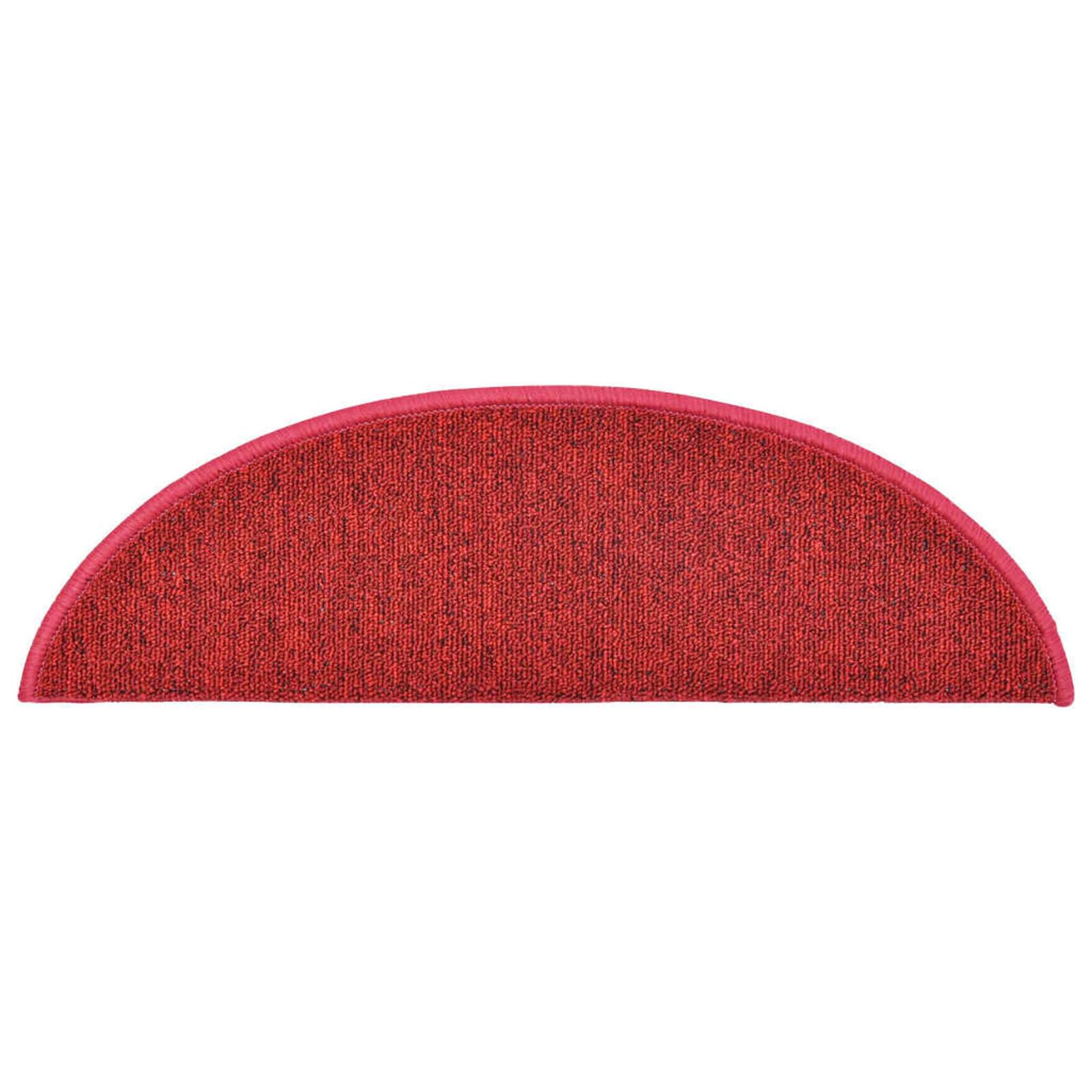 Tidyard Tapis d'escalier 15 pcs Rouge Bordeaux 56 x 17 x 3 cm, Tapis Escalier Tapis de Sécurité pour Sol Protection, Aînés et Animaux