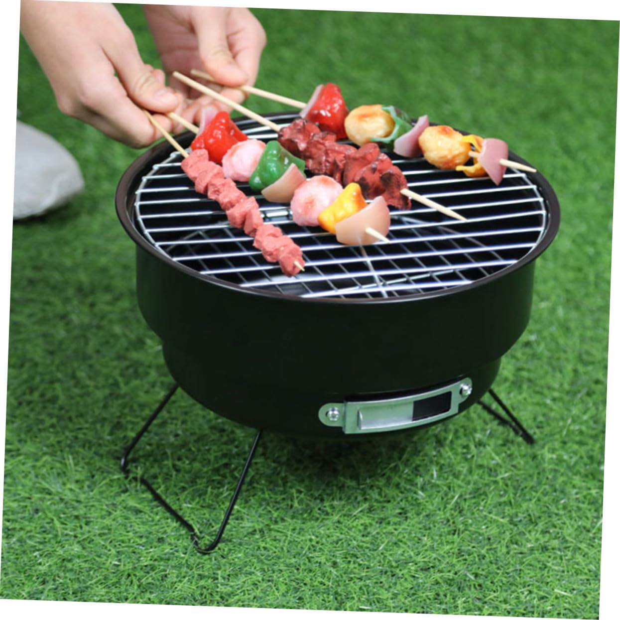 Parrilla Barbacoa Portátil de Inoxidable Desmontable Resistente y Duradera para Camping y Actividades al Aire