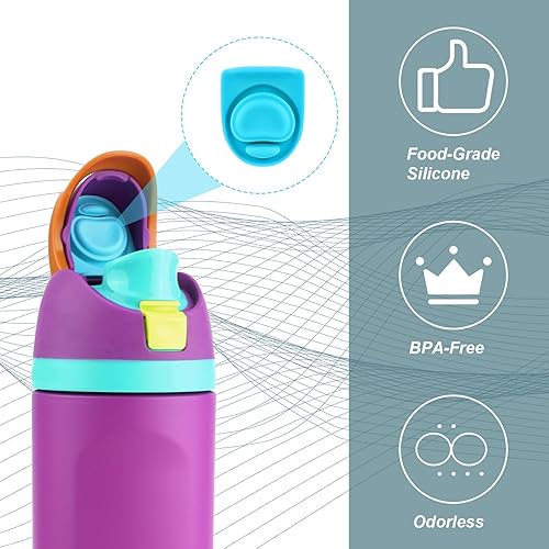 Miniatura 18 de 4 tapones de repuesto para botella, junta de botella de silicona, accesorios para Owala FreeSip de 24 onzas y 32 onzas, piezas de tapa superior