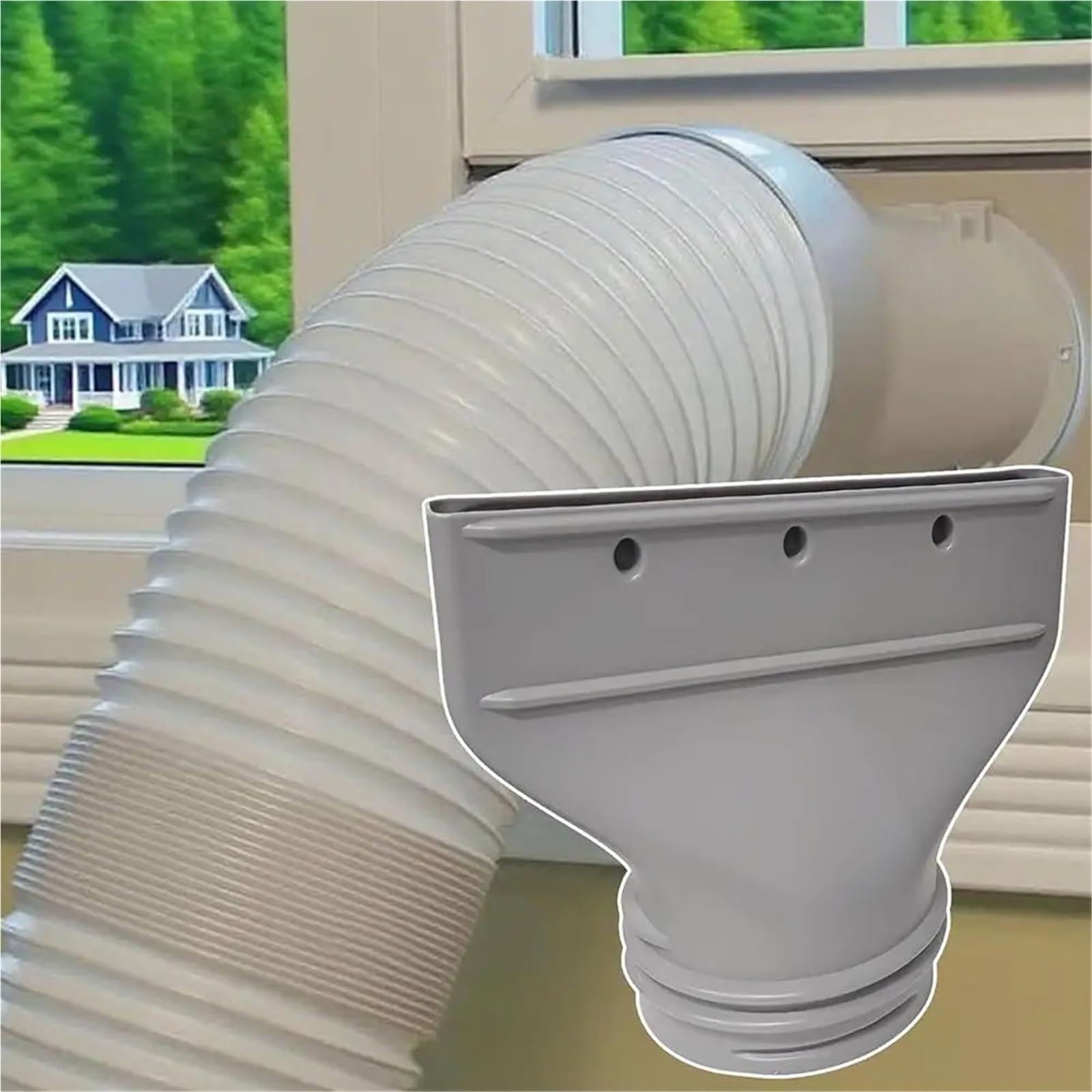 15CM Flachmundstück Abluftkanal Tragbare Mobile Klimaanlage Fensterkanal Rohr Schlauch Schnittstelle Anschluss Flachdüse