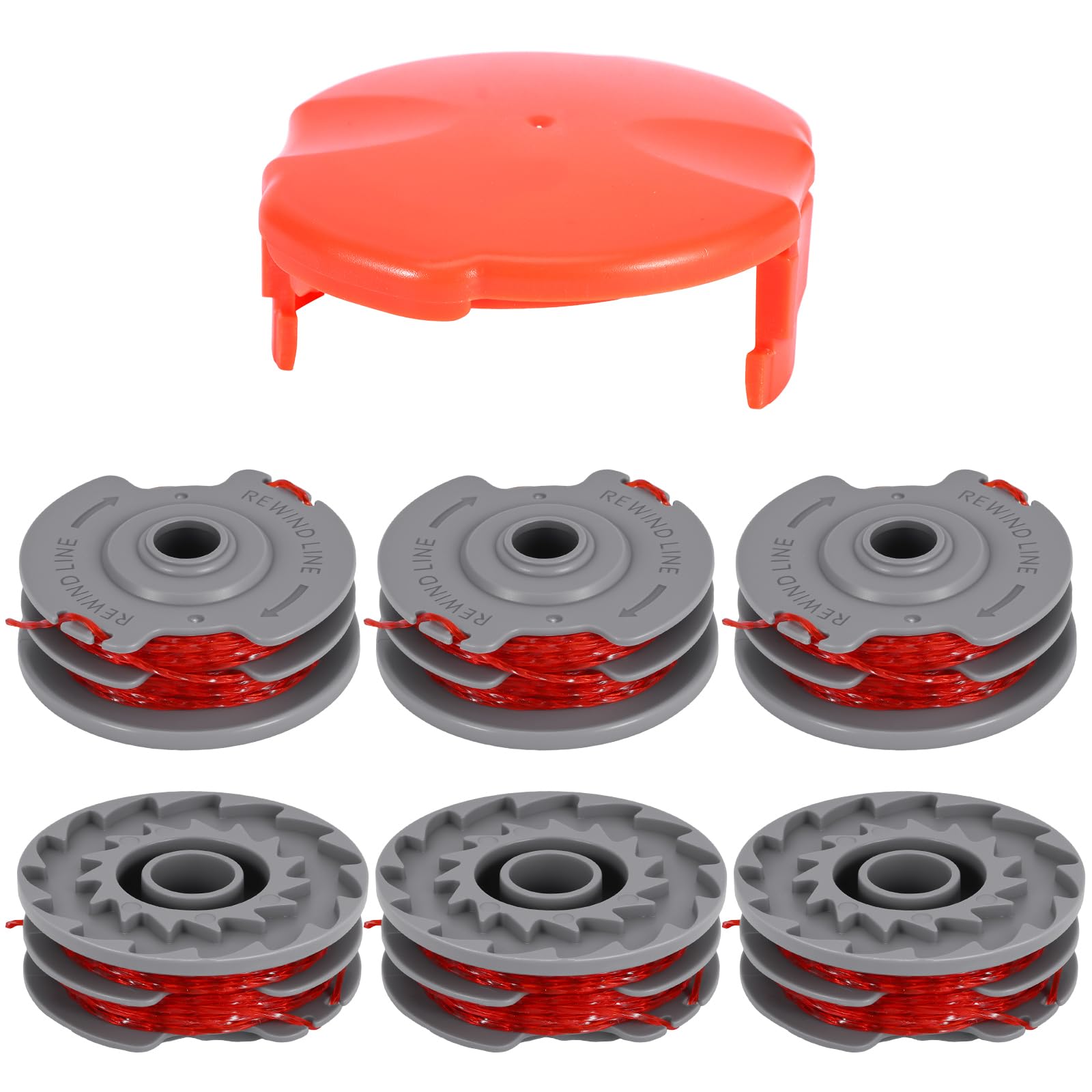 6pcs Strimmer Wire Spool, Replacement Spools for FLYMO Strimmer Spool Standard 1.5mm 36ft Lawn Mower Replacement Spool, Replace of FLY021 Compatible with Flymo Power/Mini/Trim Grass Trimmer