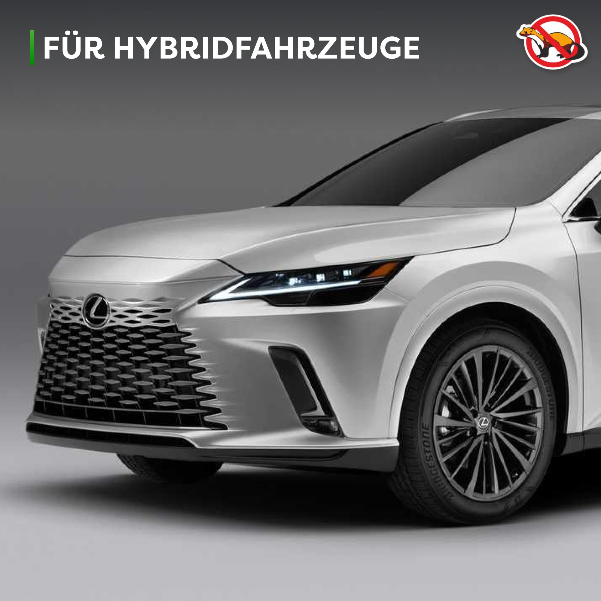 Ultraschall Fahrzeug Marderschreck 12V für HEV Hybrid Auto 2 Lautsprecher zweiseitig kein Gewöhnungseffekt (16–38 kHz) stromsparend einfache Motorraum Montage Tierfreundliche Marderabwehr