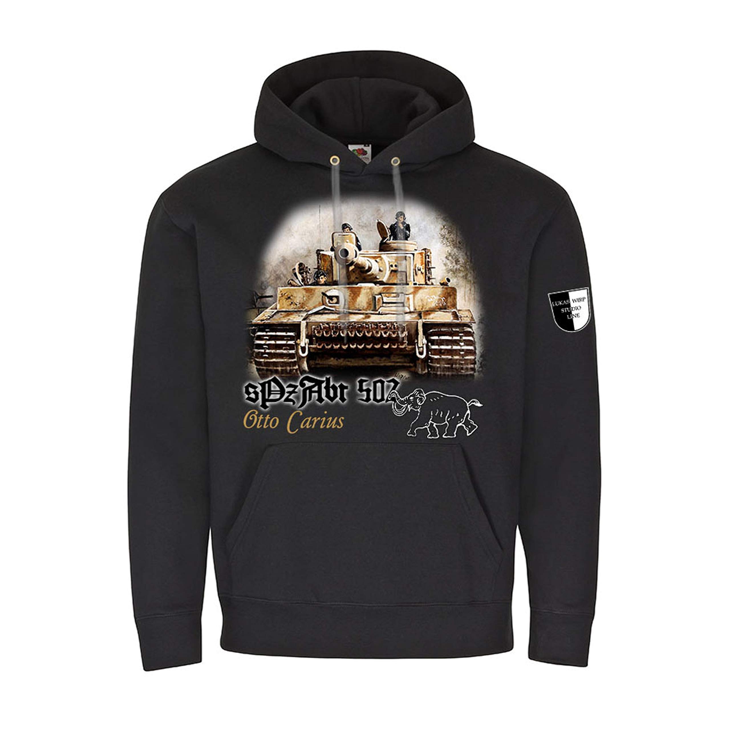 Pull à capuche Tiger Carius Copytec noir pour vos sorties décontractées - 3
