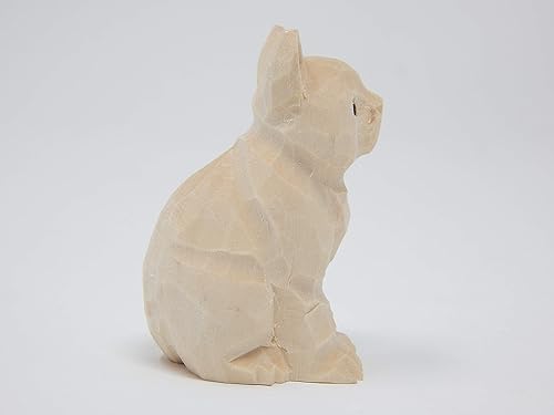 Miniatura 2 de K-Musculo CatKitten - Pequeña figura de madera sin terminar para bricolaje, mascota de casa, artesanía en blanco, tallada a mano, decoración,