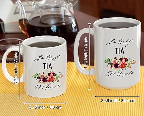 Miniatura 7 de Fantastic Gifts Taza La Mejor Tia Del Mundo, regalo para tía, taza de la mejor tía del mundo, regalo de cumpleaños, regalo para el día de la madre,
