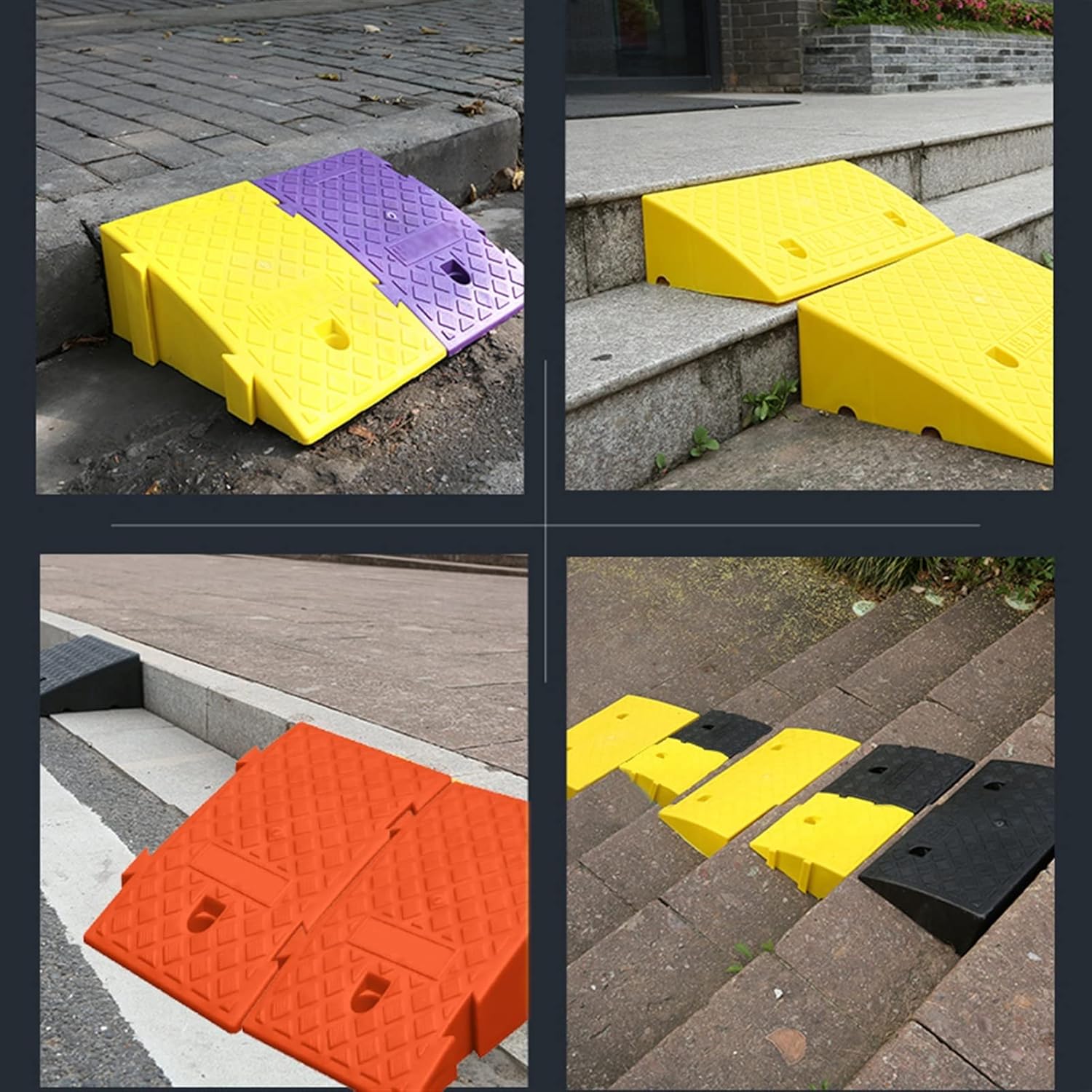 Portable Plastic Curb Ramps, Kerb Ramps,Ramp Driveway Curb Ramp,Loading Ramp for Car Trailer Truck Bike Motorcycle (Color : H, Battery *1 : 25 * 45 * 19cm)