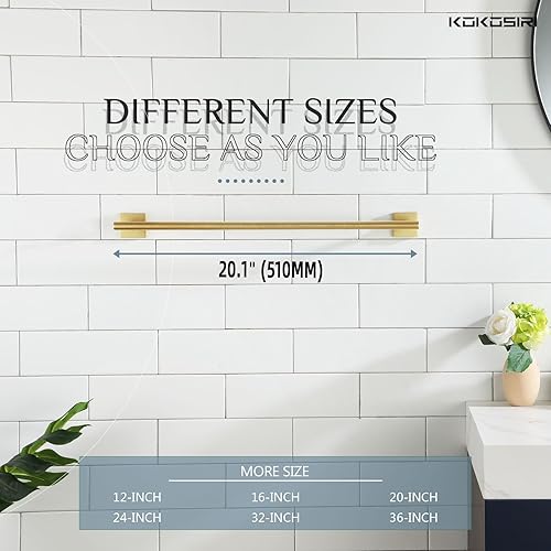 Vista 119 de KOKOSIRI Toallero de 16 pulgadas para baño, cocina, inodoro, acero inoxidable de níquel cepillado B4005BR-L16