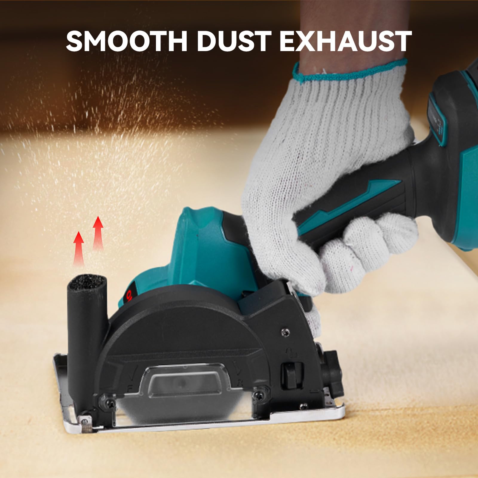 ONEVAN Accu-haakse slijper, compatibel met Makita 18 V, 76 mm vooruit/ achteruit, borstelloze accu, doorslijpmachine met snijdiepte-instelling, met slijpschijven en zaagbladen (zonder batterij ONEVAN Accu-haakse slijper, compatibel met Makita 18 V, 76 mm vooruit/ achteruit, borstelloze accu, doorslijpmachine met snijdiepte-instelling, met slijpschijven en zaagbladen (zonder batterij