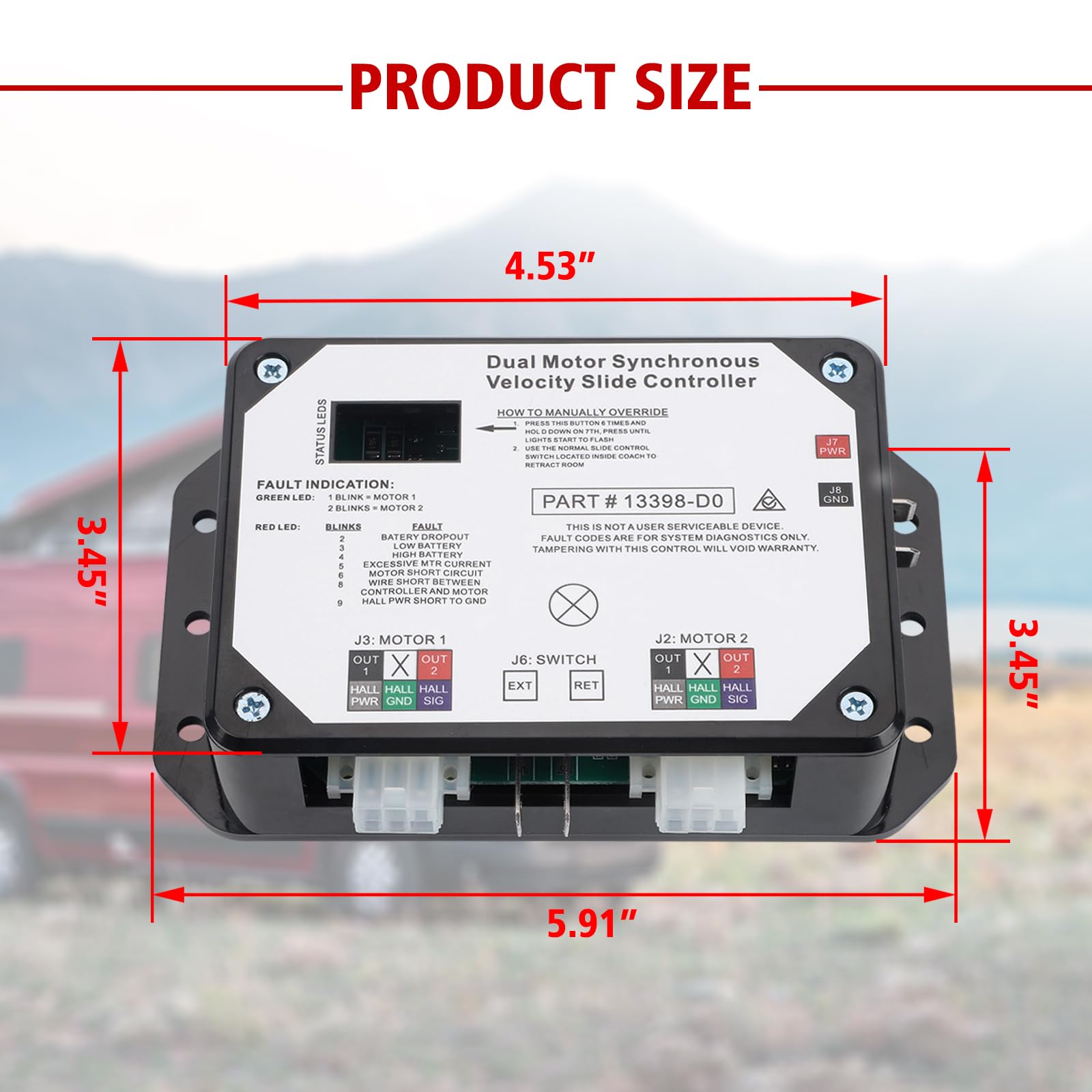 RV In Wall Slide Out Motor Controller 12V DC 2025 Upgraded 13398-DO ...