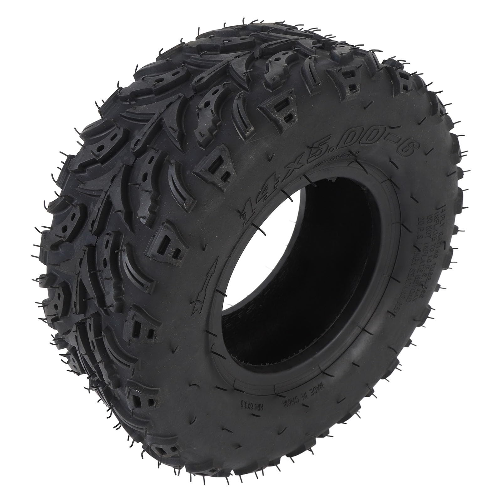 Pneumatico 14x5.00-6 Ruota Anteriore con Cerchione in Gomma Tubeless per ATV Quad Off Road Go Kart Cart Mini Bike