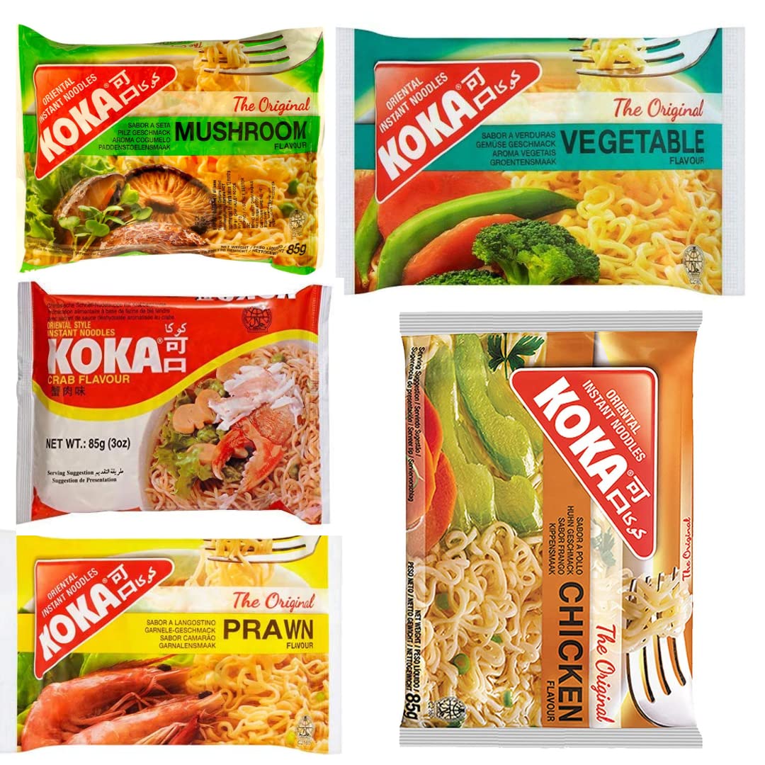 KOKA Oriental Instant Noodle Multi Flavor Noodles Nonvegetarian (Pack of 5 X 85g) Amazon