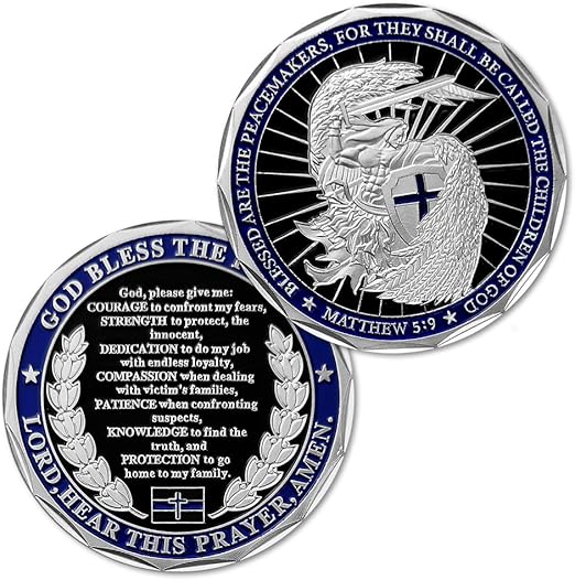 Police Challenge Coin Police Officers St Michael Prayer Coin