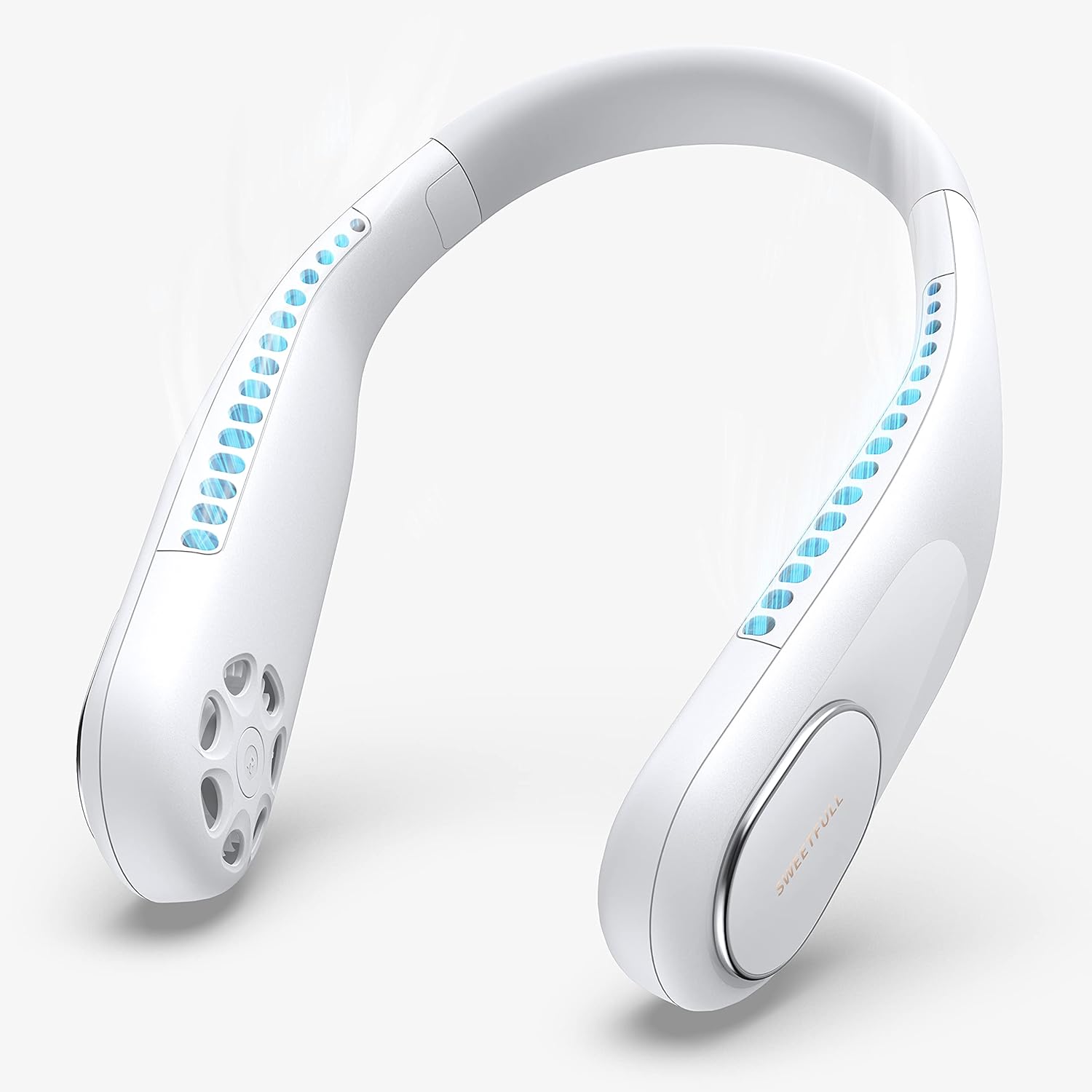 SWEETFULL Portable Neck Fan, Personal Fan Bladeless Fan 4000mAh Hands-Free USB Rechargeable Battery Operated Cooling Hanging Fan,Quiet Neck Cooler for Women Men Office 3 Speeds : Home & Kitchen