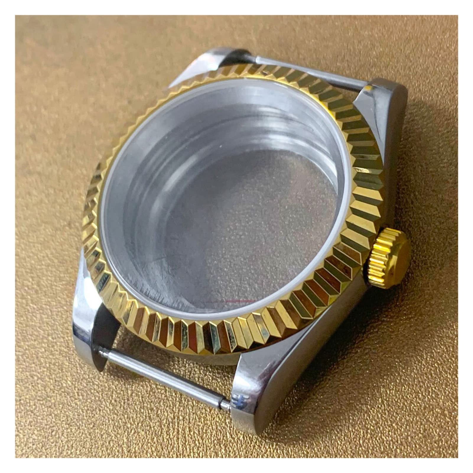 Caja PVD de 39 mm, Movimiento automático NH35/NH36, Acero Inoxidable, Cristal de Zafiro, Brazalete con Fondo