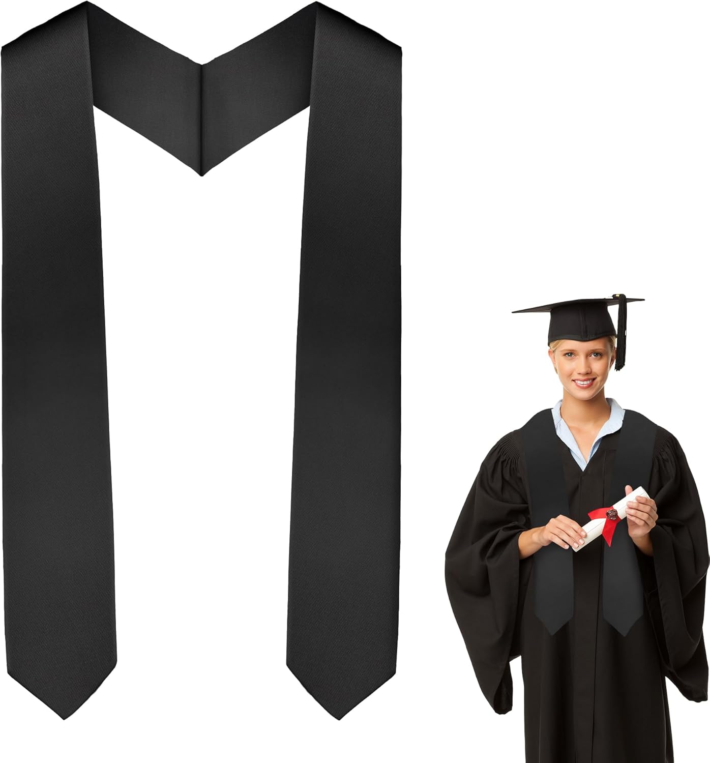 Cytokio Graduation Stole Class of 2025 Plain Black