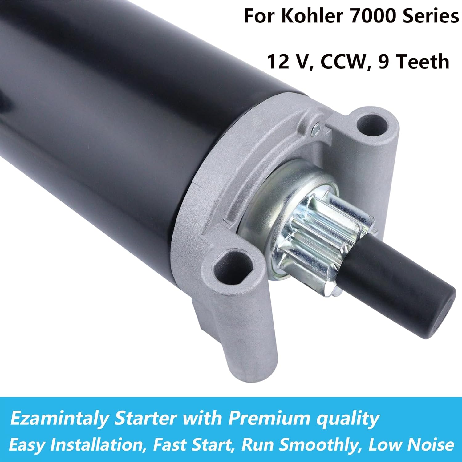 Starter Heavy Duty Gear for Kohler 7000 Series KT715 KT725 KT730 KT735 KT745, Courage Twin SV710 SV715 SV720 SV730 SV735 SV740 SV810 SV820 SV840 20-27HP 1999-1140051 3209801 3209803 3209808