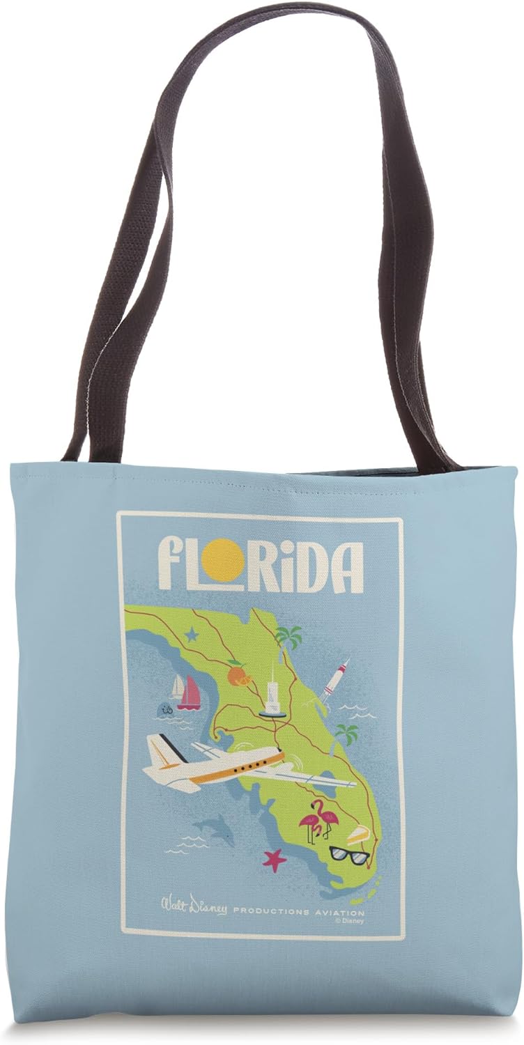 Mickey Mouse One : Walt’s Plane - Travel Poster Florida Tote Bag
