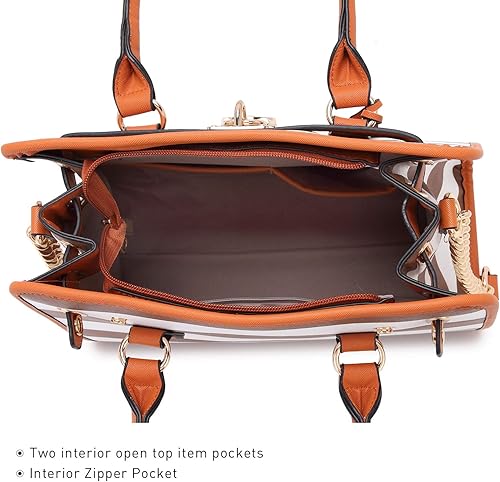 Miniatura 5 de Dasein - Bolso de mano para mujer, con asa superior, bolsa de hombro, bolsa de trabajo, 2 unidades.