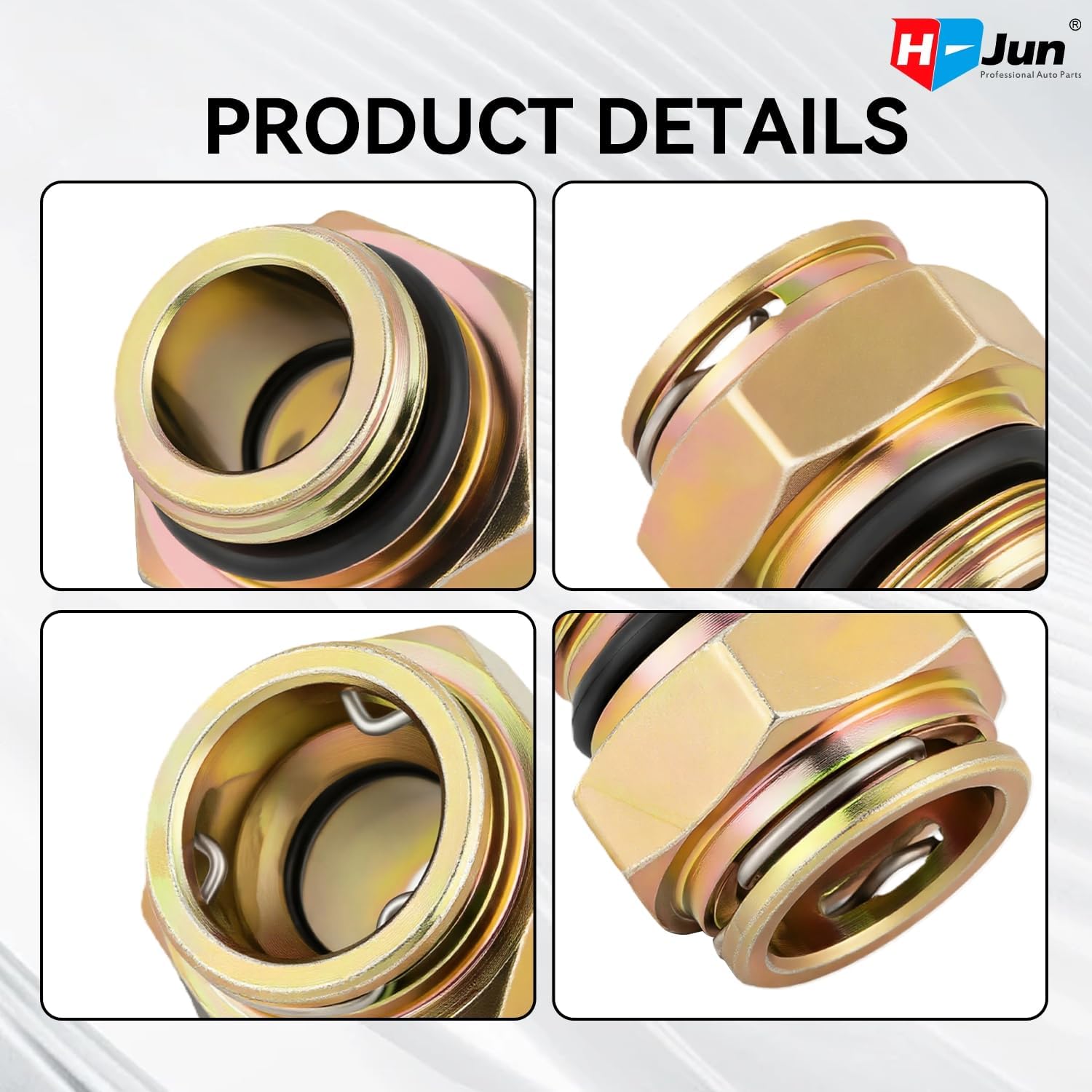 Trans Cooler Line Fitting for Chevy Silverado GMC Sierra 2500HD 11-18 | M20x1.5 Male Thread Brass Transmission Cooler Line Connector