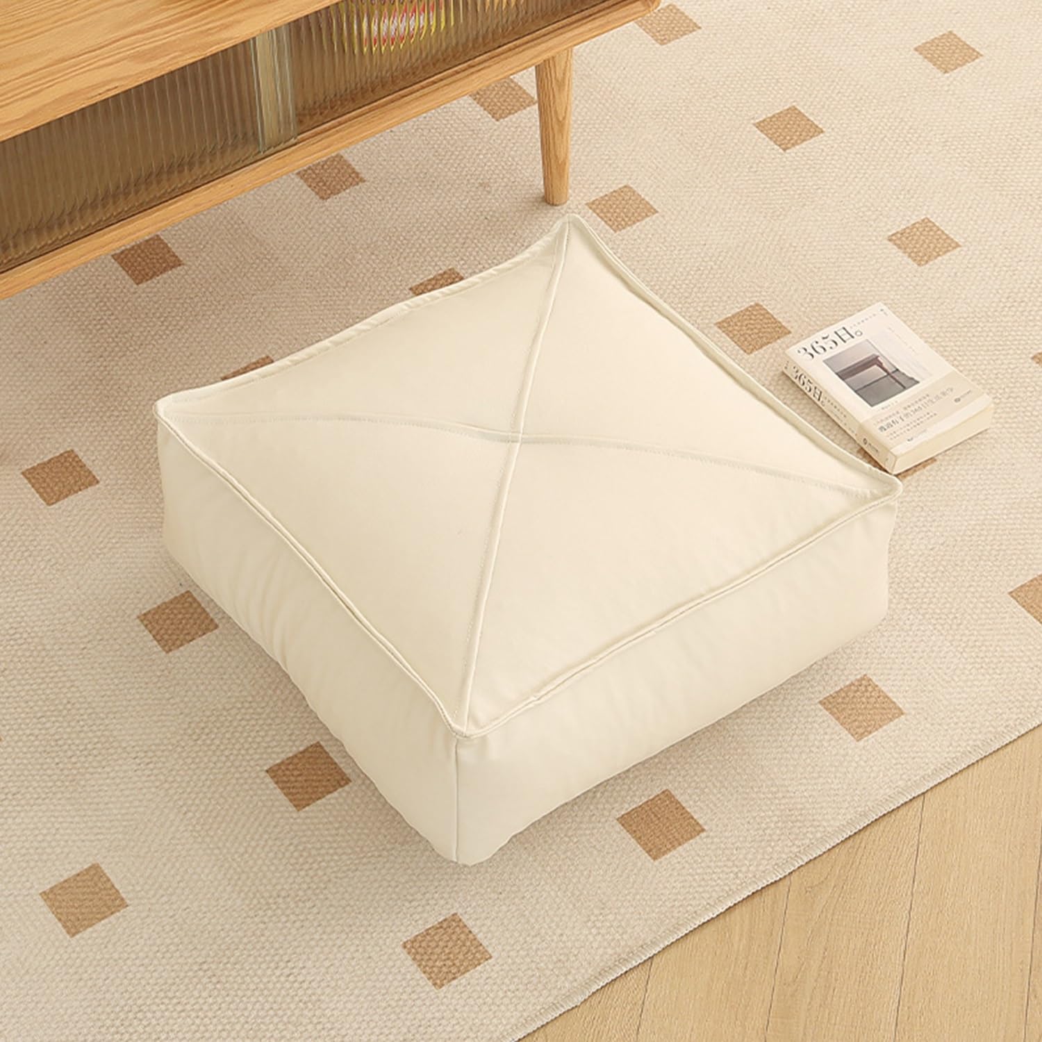 Galette de siège épaisse et imperméable blanche pour chaise et sol de bureau