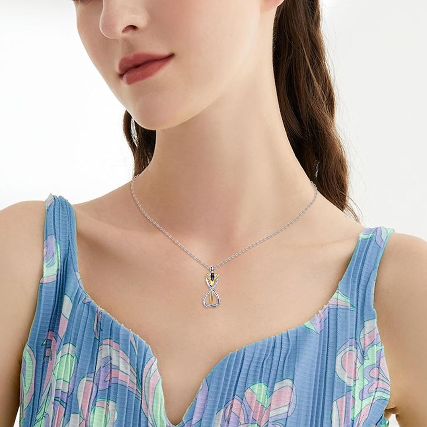 YFN Valentines Day Gifts Sterling Silver Hug Necklace for Women Men - Image 5