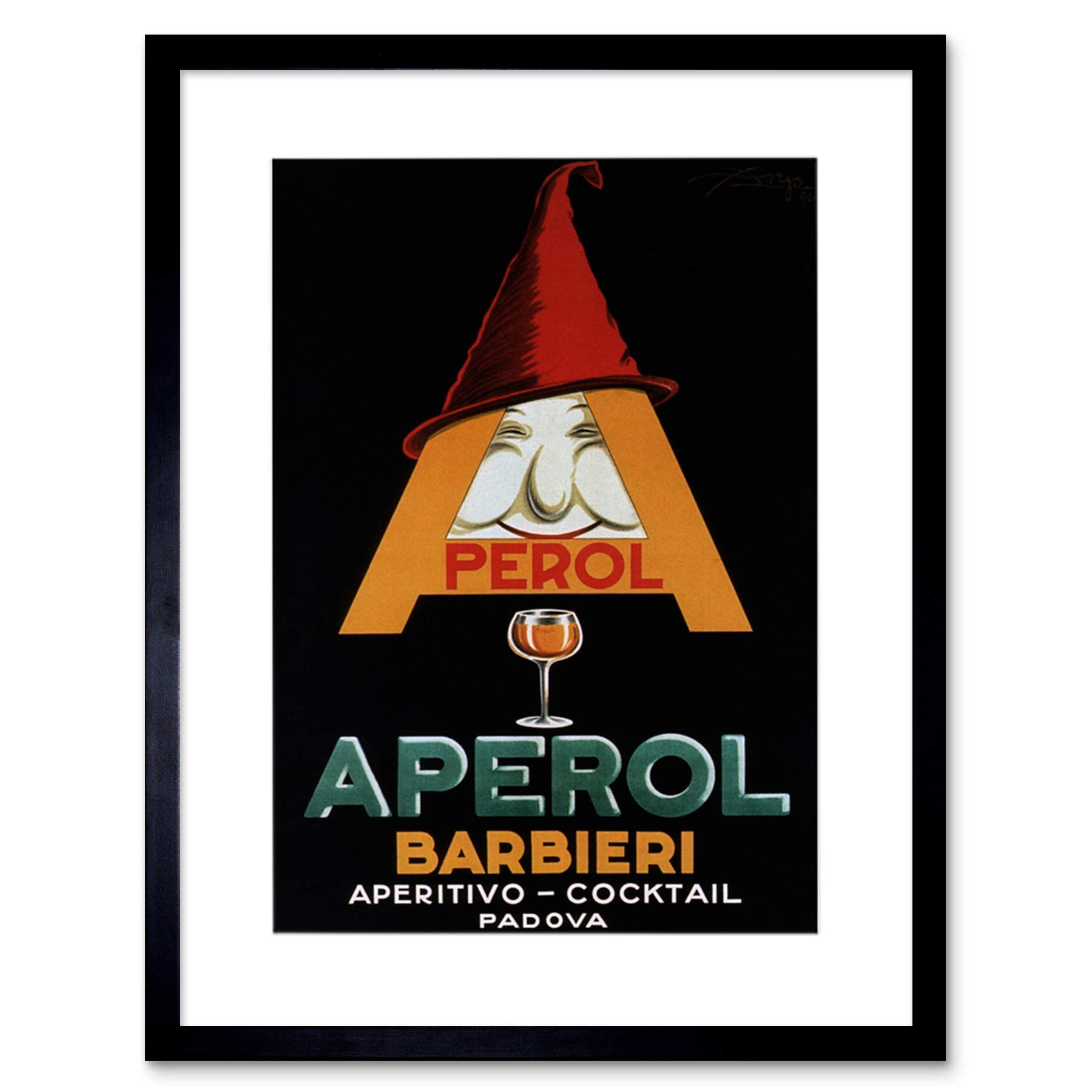 Wee Blue Coo Commercial Advert Aperol Aperitif Alcohol Italy Framed Wall Art Print