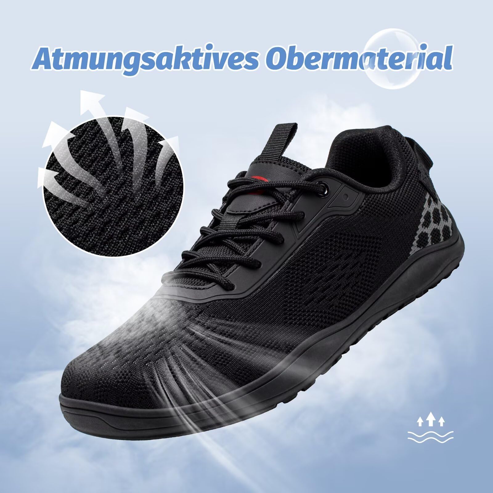HOBIBEAR Unisex Barfußschuhe Schuhe Breite Barfuss Damen Herren Minimalistische Outdoor Trail Running