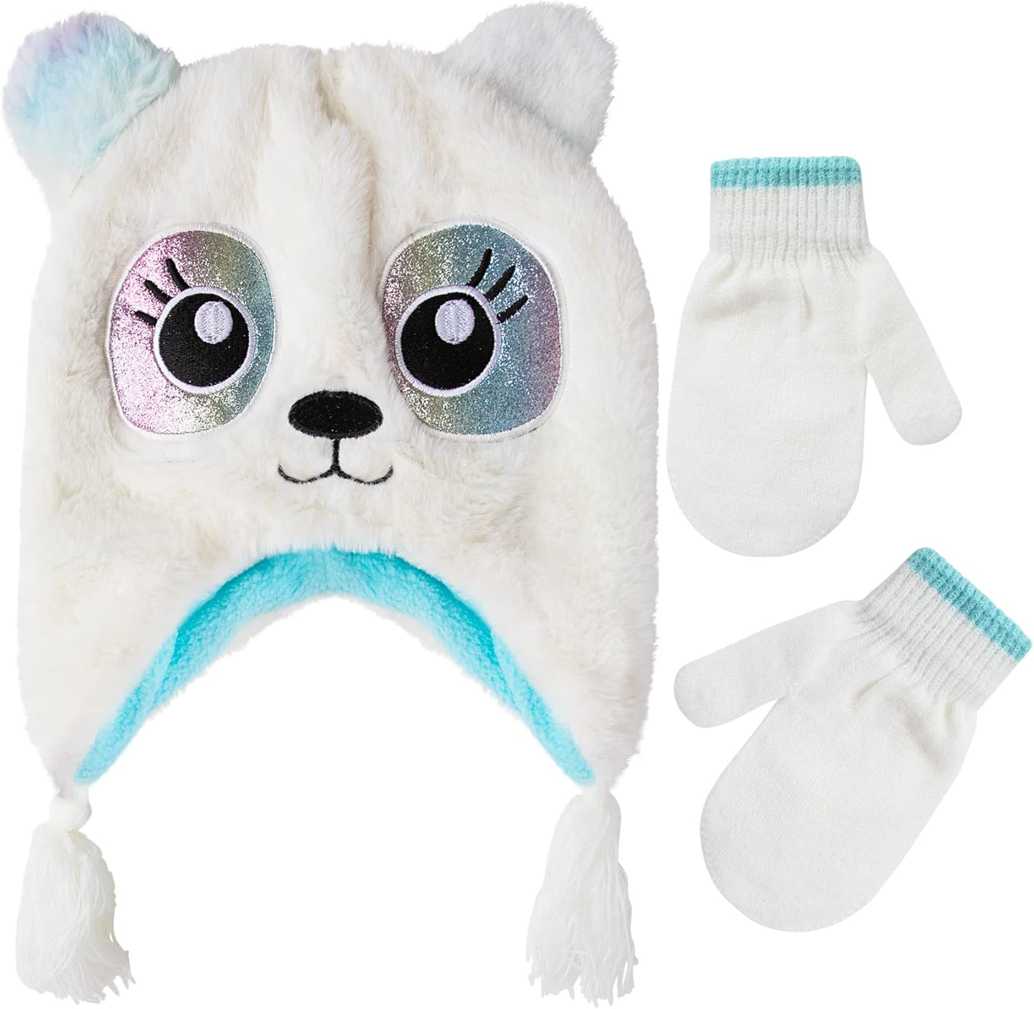 Toddler Winter Hat and Gloves Set for Ages 4-7 or Boys & Girls Winter Hat & Toddler Mittens Ages 2-4