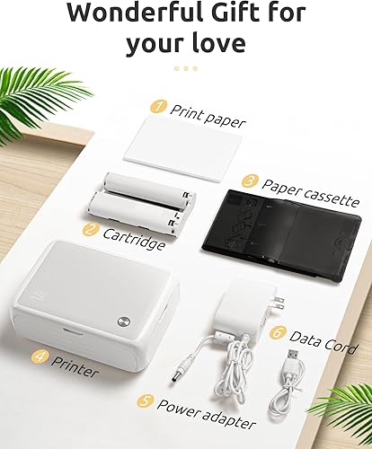 Miniatura 7 de HPRT Impresoras fotográficas 4x6  Impresora fotográfica instantánea de alta resolución de 300 DPI  Impresora fotográfica inalámbrica de sublimación