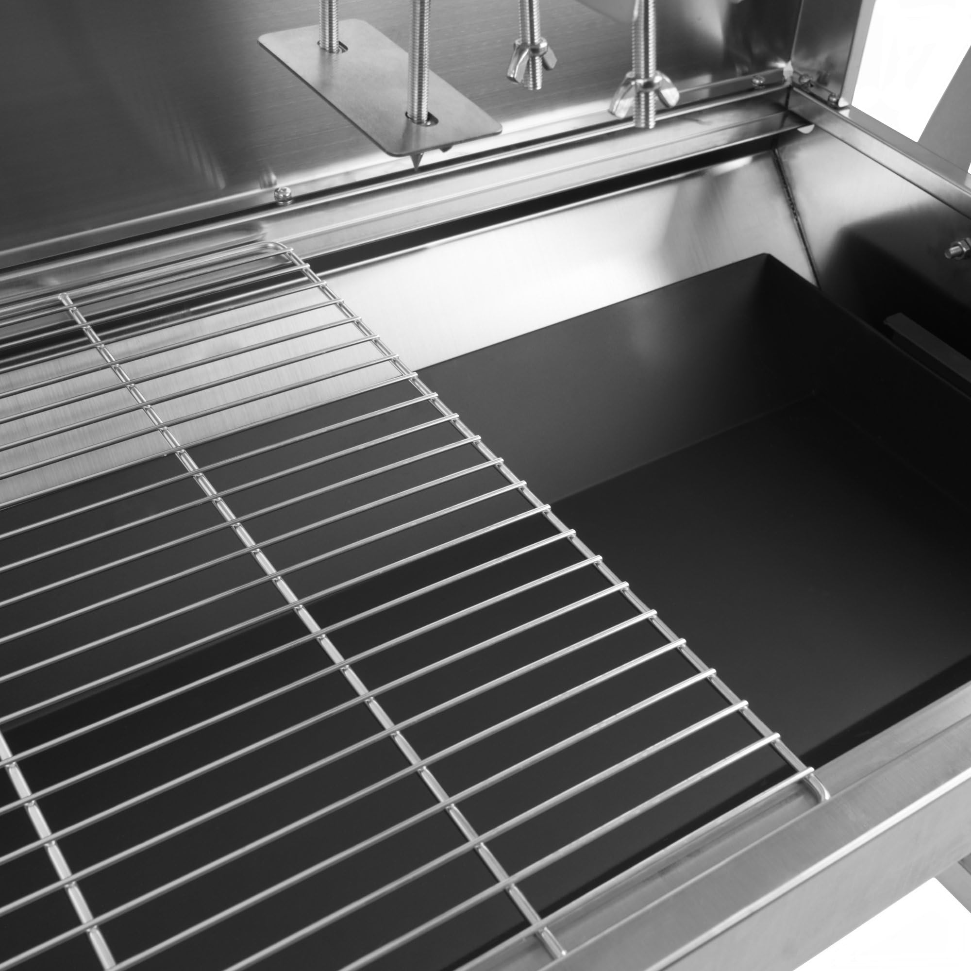 BBQ-Toro girarrosto mobile in acciaio inox per maialino | fino a 60 kg | grill rotisserie con motore, spiedo per arrosti | girarrosto per maiale e agnello con ruote, spiedo elettrico