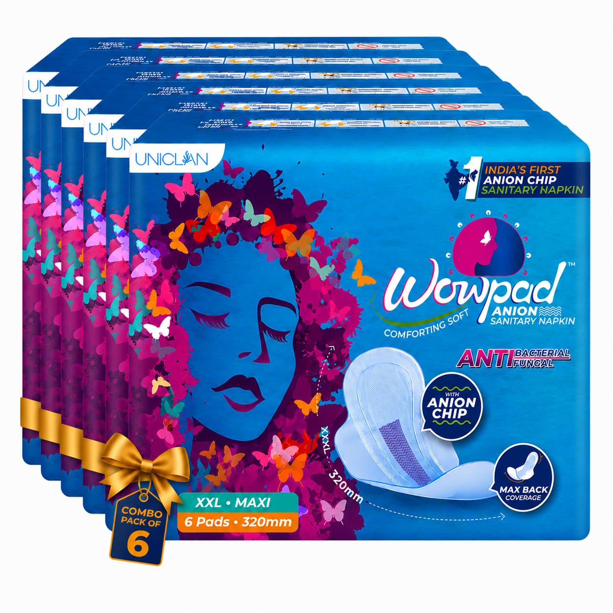 Maxi Anion-Chip Sanitary Pads | Heavy Flow Protection | Anti-Bacterial & Rash-Free Protection | Ultra-Soft & Leak-Proof | Max Back Coverage| XXL-320 MM | Pack of 6 (36 Pads)-image-11