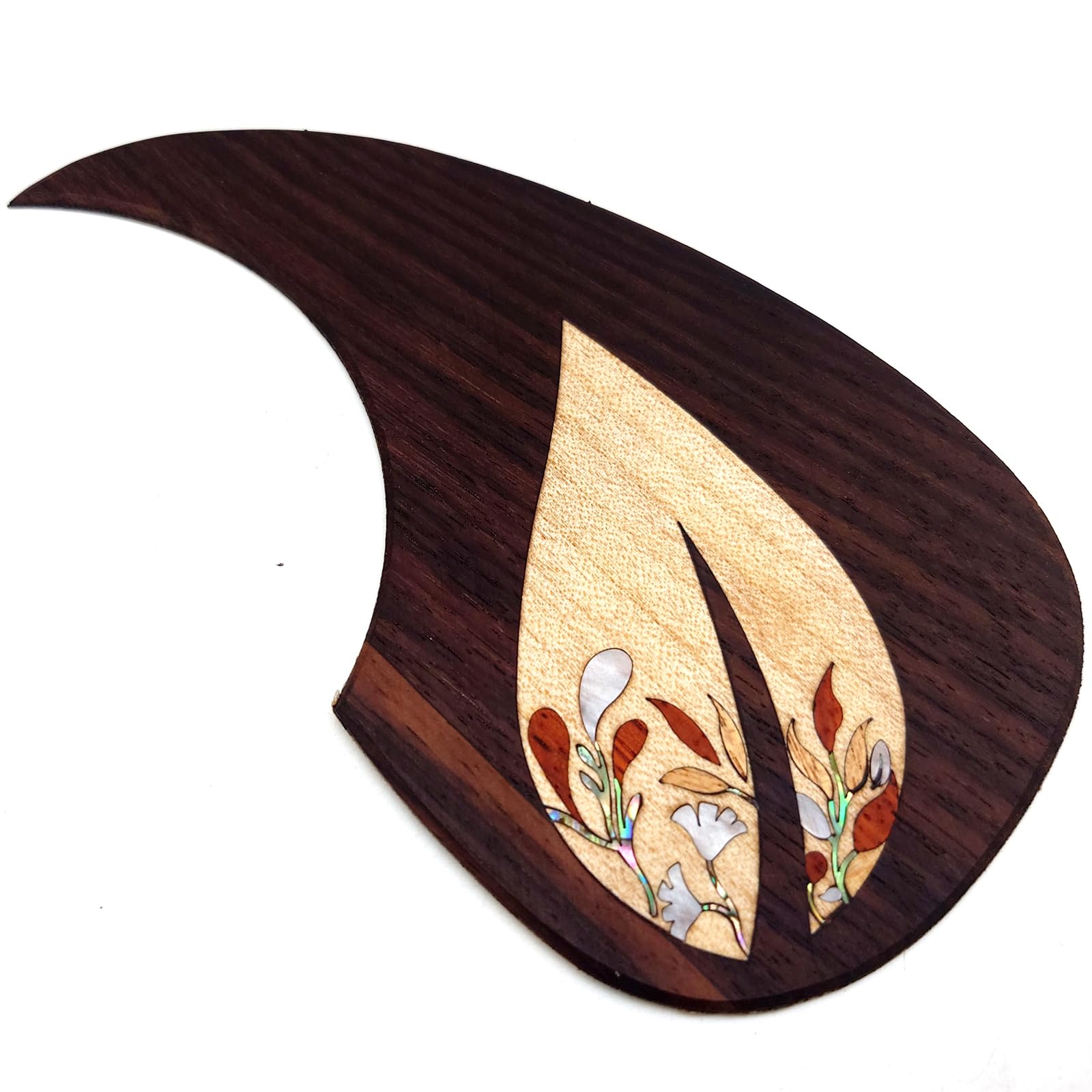 Guitar Pick Guard, Battipenna in abalone in palissandro autoadesivo for Chitarre acustiche folk D-45 Taylor(12)