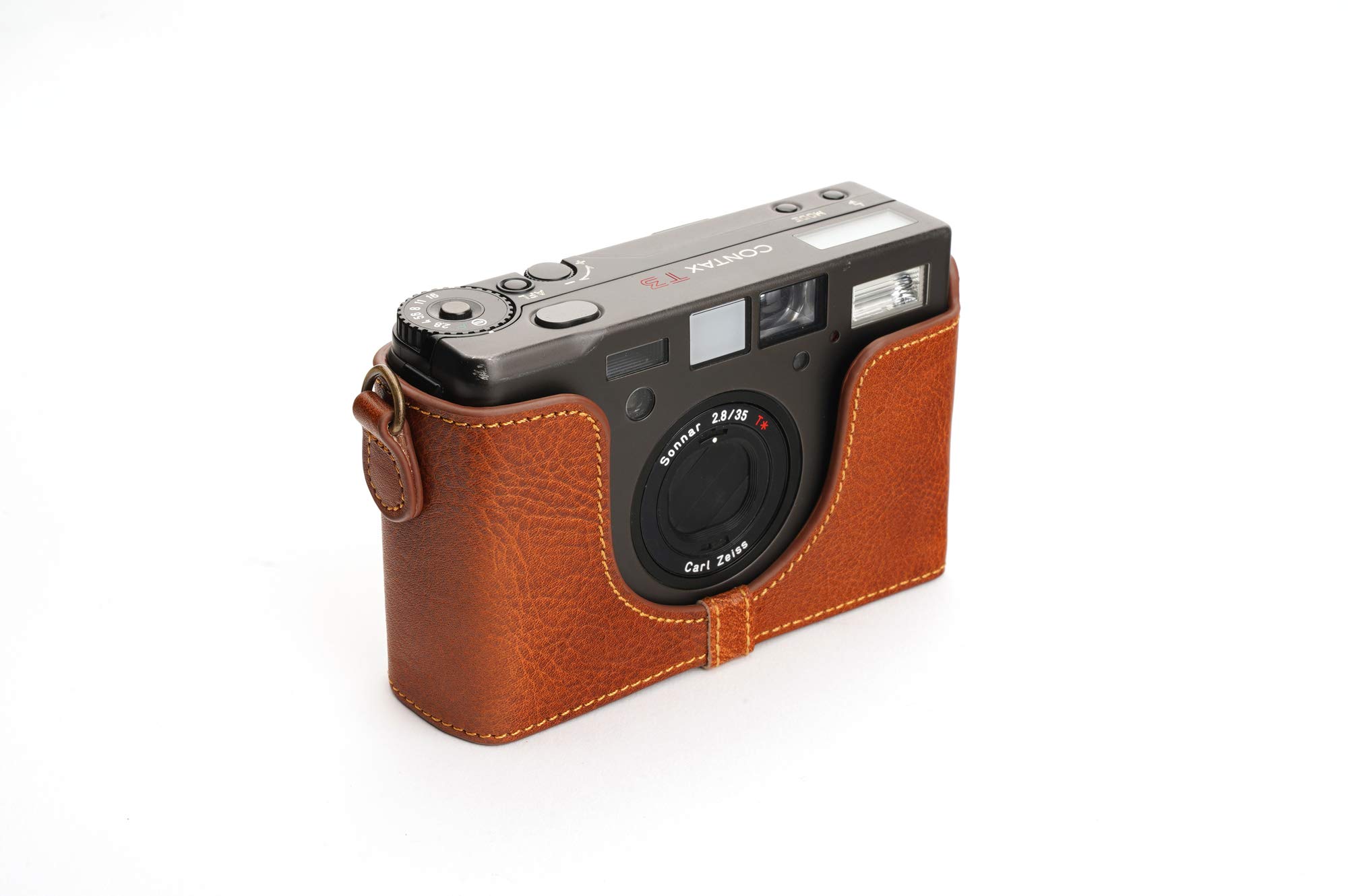 Amazon.co.jp: BolinUS Contax T3ケース ハンドメイド 本革 ハーフ