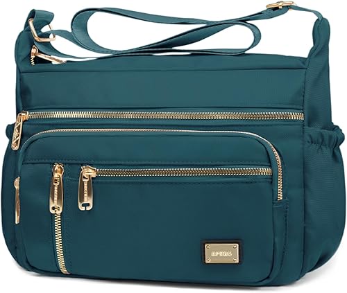 NPBAG Bolso cruzado para mujer, bolso de hombro, bolso tipo mensajero, bolsillos de moda, impermeable y con múltiples bolsillos